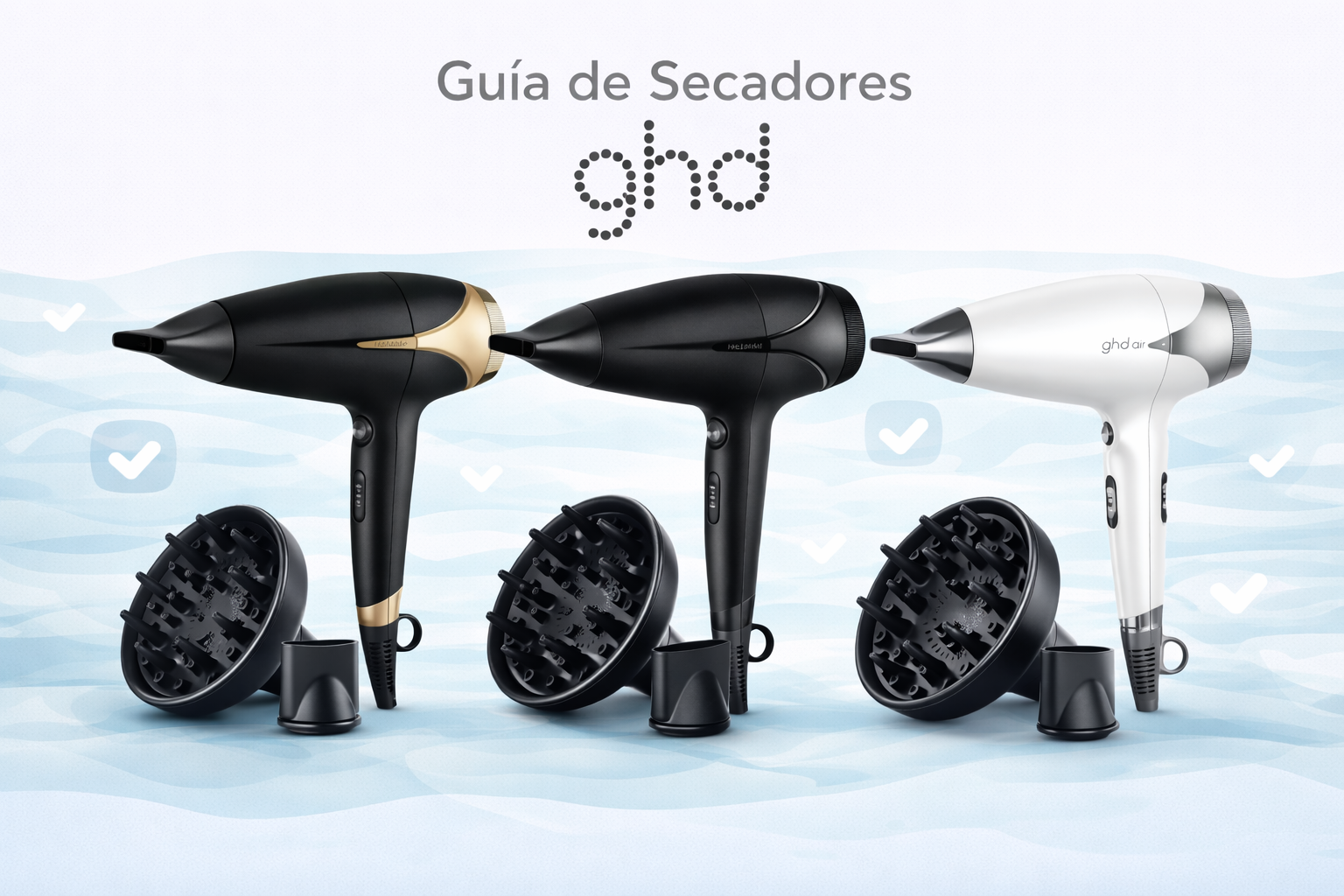 Secador ghd: guía 2026 de la marca (Helios vs Air, difusor y acabados pro)